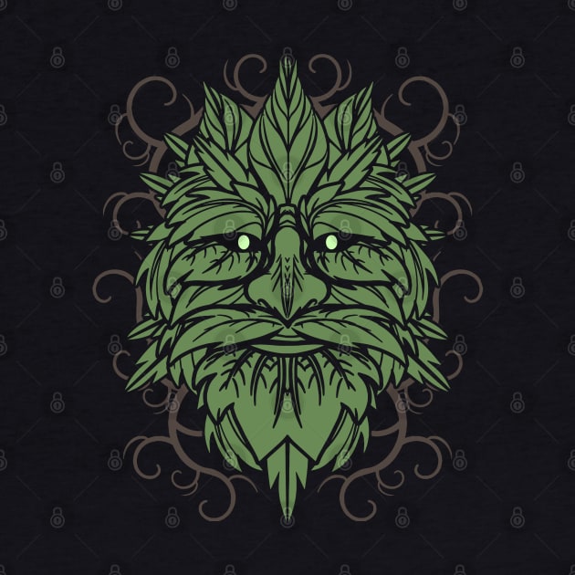 TRADITIONAL CELTIC WICCA PAGAN GREENMAN T-SHIRT AND MERCHANDISE by Tshirt Samurai